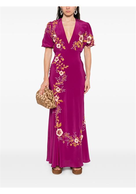Abito in seta con ricamo a fiori La double j - donna LA DOUBLE J | DRE0891PU01
